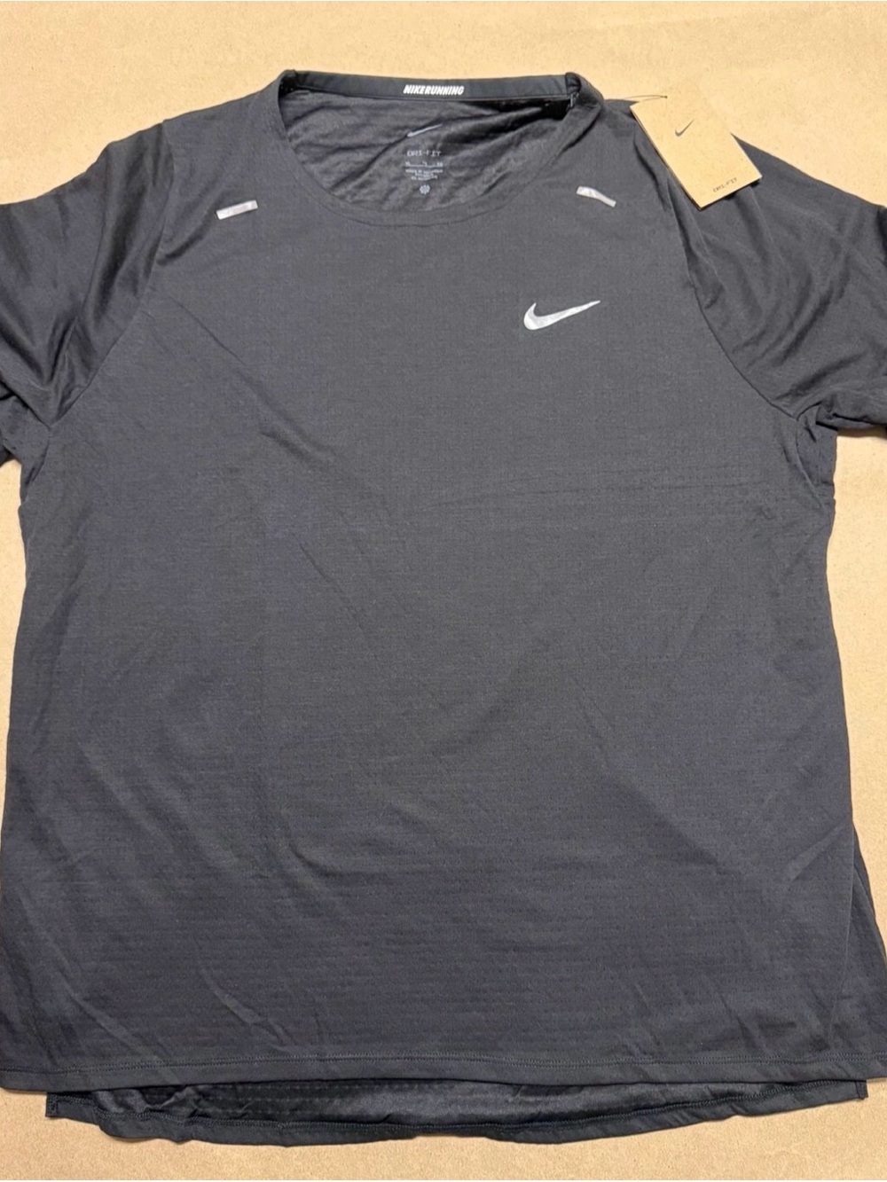 Nike DriFit Running Black workout Shirt XL Extra Large NEW!